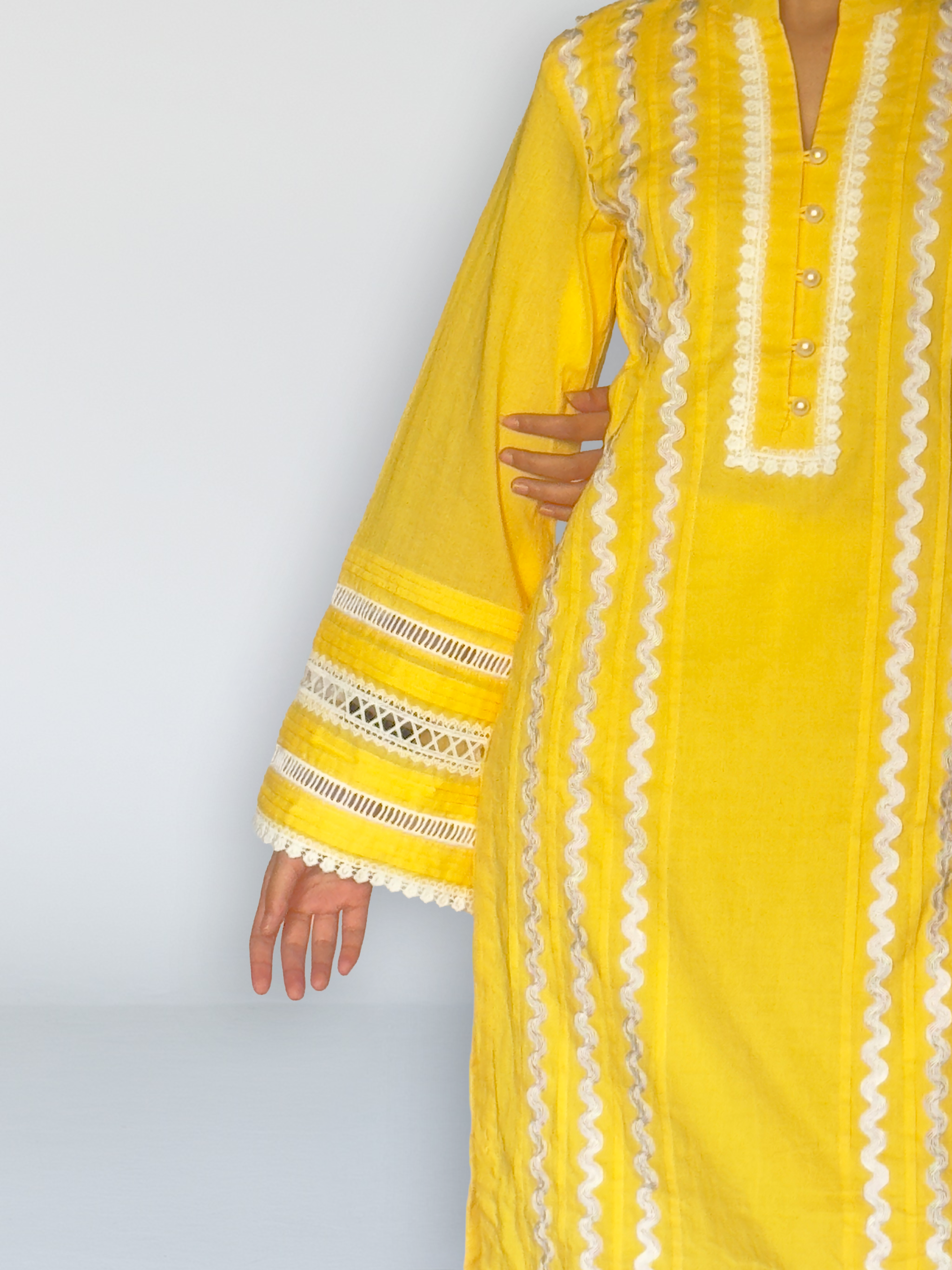 Sunshine Yellow Cottan Straight Kurta Set
