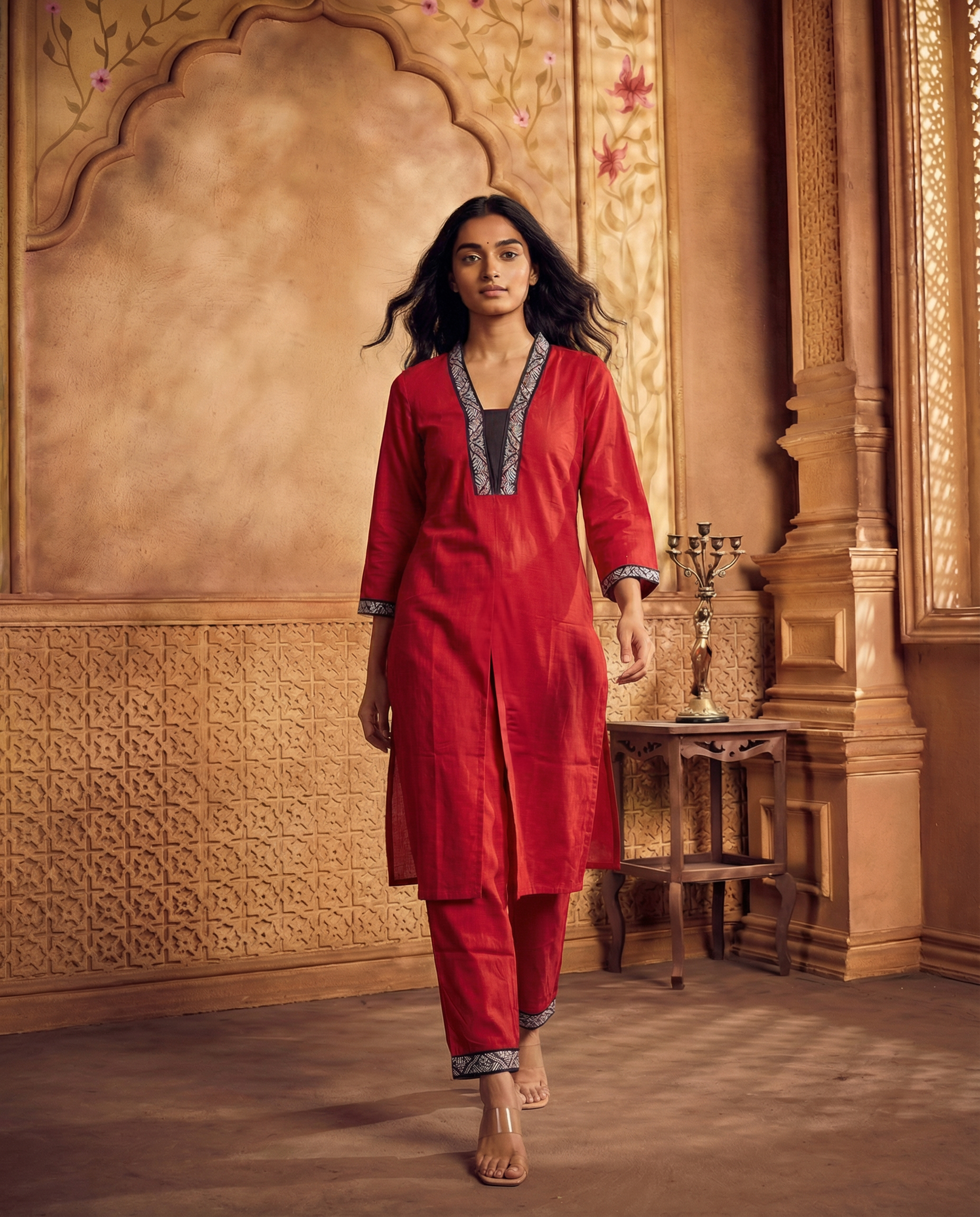 Straight cut kurta set